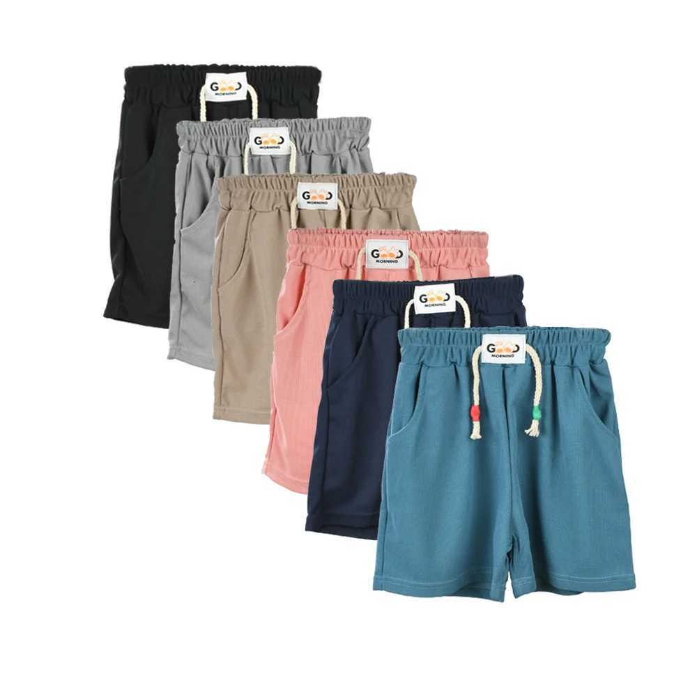 Short d'été décontracté pour enfants, taille extensible, doux et frais, couleur unie, short décontracté, vêtements de sport pour enfants, nouvell