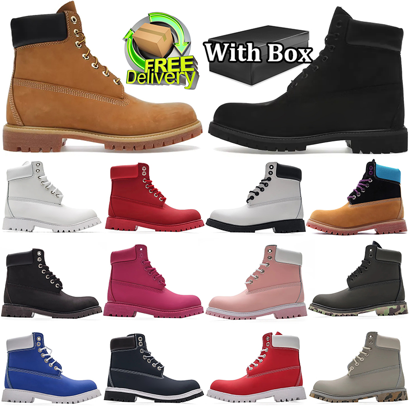 free shipping designer boots for men women outdoor martin orange boots cowboy blue black pink hiking booties winter shoes chaussure scarpe Plate-for
