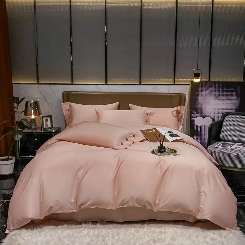 NY13 Pink Cotton Flannel Queen Size Comforter & Matching Sheets-image-1110309438