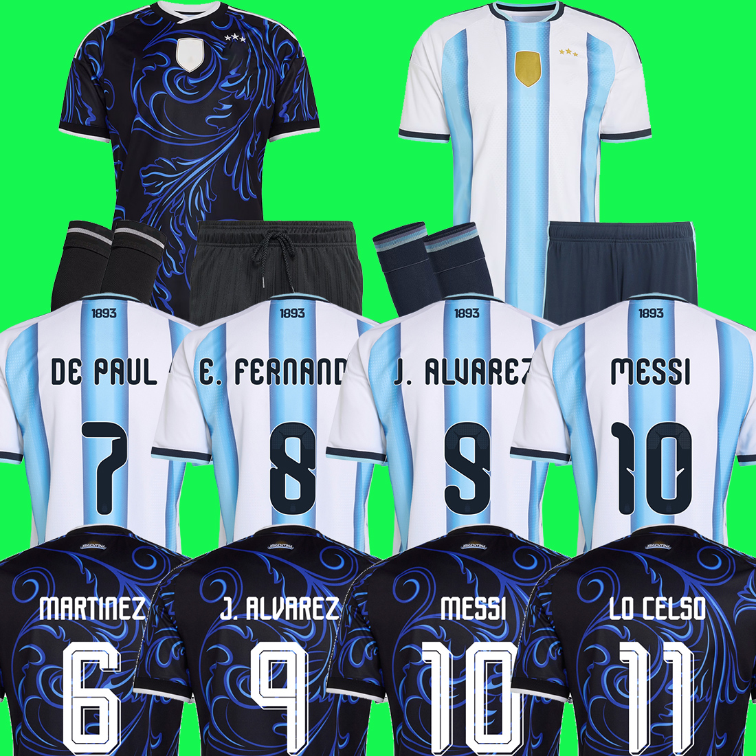 2026 Argentina soccer jerseys 26 27 ENZO ALVAREZ MARTINEZ MAC ALLISTER football shirt men kids kits uniform Fans Player Version-image-955586823