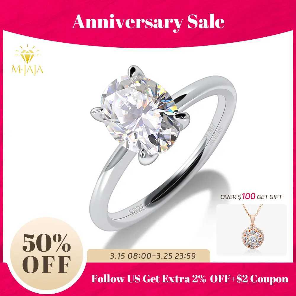 M-JAJA 1-3CT Oval Cut Moissanite Diamond Engagement Ring for Women 925 Sterling Silver Ring Bridal Wedding Band with Certificate H260320-image-1098360073