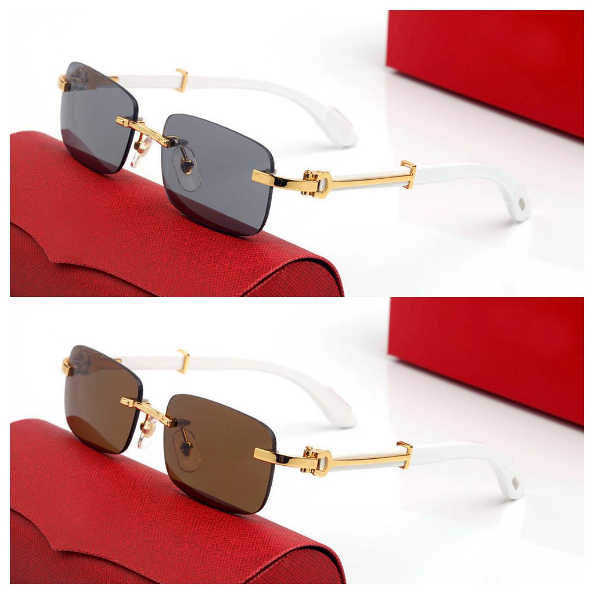 Mens Designer Sunglasses for Women Eyeglasses Outdoor Shades Buffalo Horn Frame Fashion Sports Vintage Retro Wooden Eyewear Ploarized Brand Buffs Su
