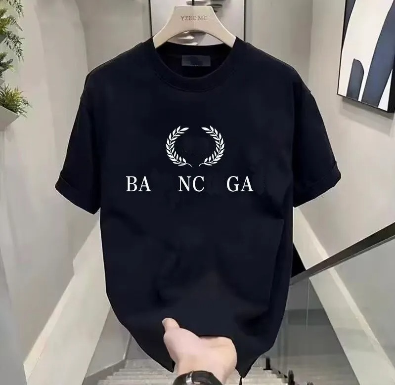Premium Brand Mens Casual T Shirts Printed Letters Short Sleeve Round Neck Designer Style