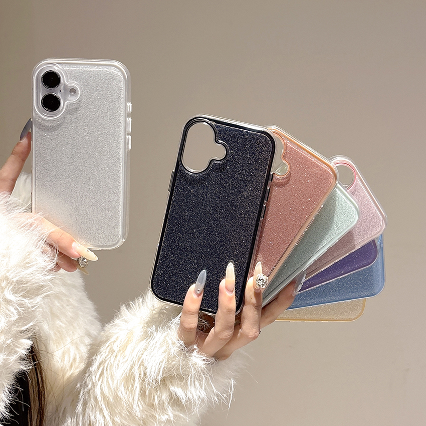 Coque de téléphone à paillettes pour Iphone 17 16 15 14 13 Pro Max Processus de presse à chaud 17Pro 16Pro Coque de téléphone 17Promax Acrylique