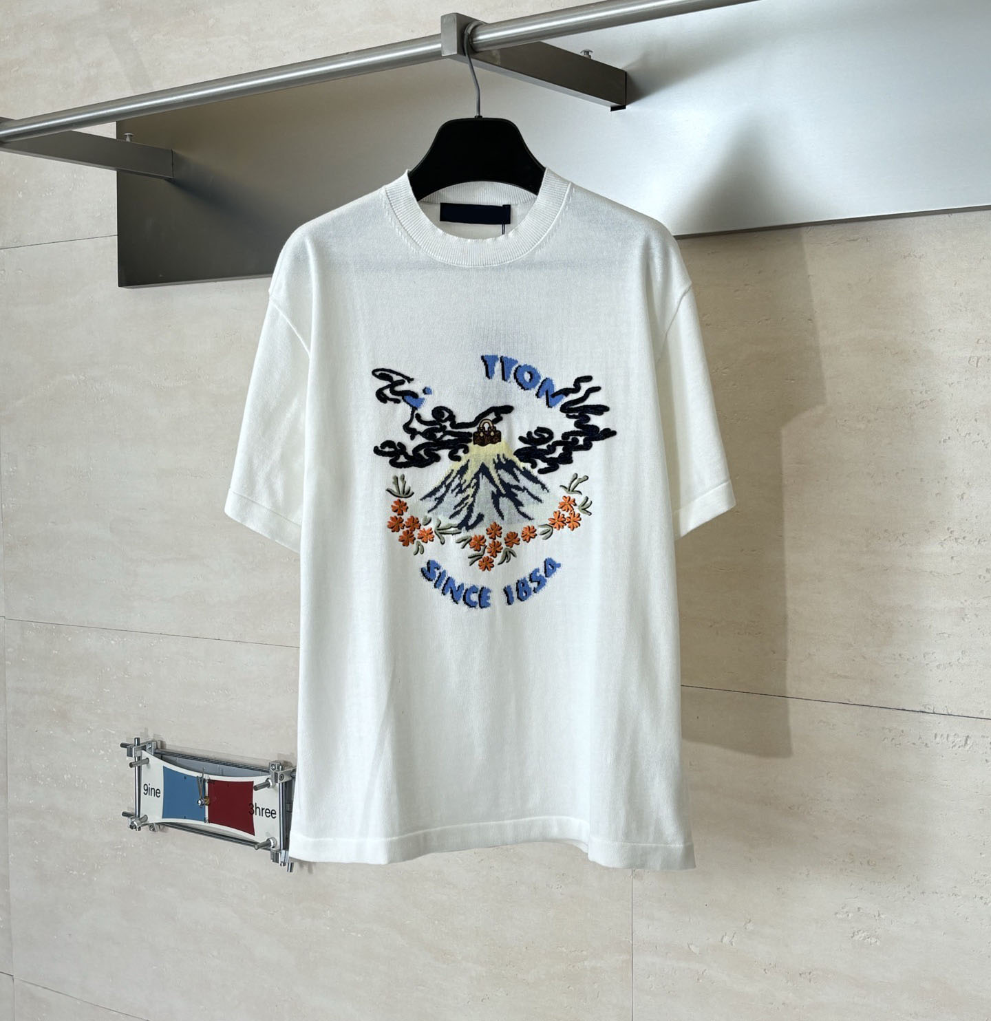 Nouveau pull tricoté avec lettre jacquard AOP en automne / hiver 2022machine à tricoter e Custom jnlarged détail col rond coton r4swe322