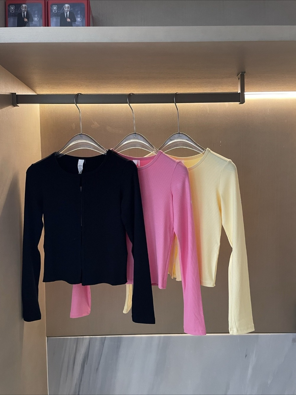 A1032 Designer Basic Thread Long Sleeve Cropped Cardigan Hollow Bottoming Knit Top Shirt Casual Versatile Thin High Elastic Jumper