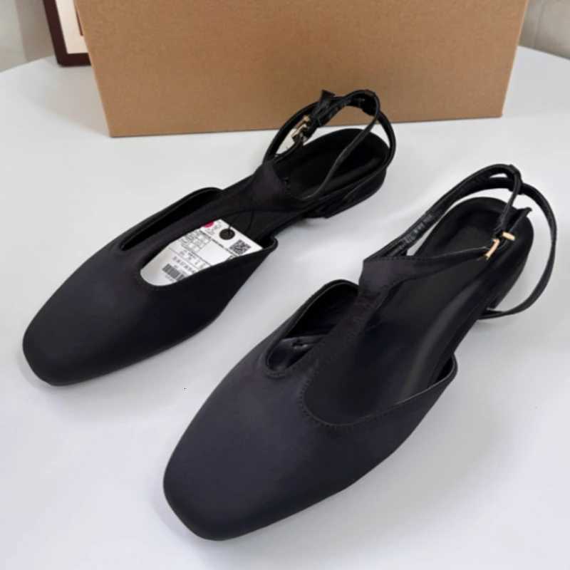 High Quality Womens Ballet Flats Butterfly Knot Decoration Summer Footwear Square Head Mary Jane Dance Female Barefoot Shoes Z260318
