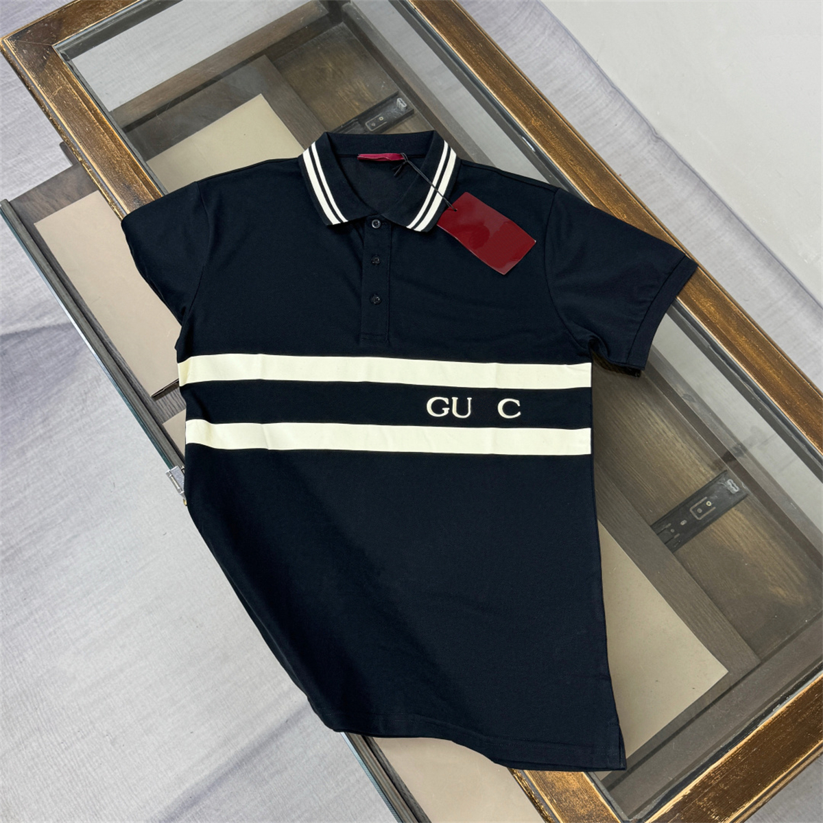 Men's Plus Tees & Polos Round neck embroidered and printed polar style summer wear with street pure cotton p6320Y1