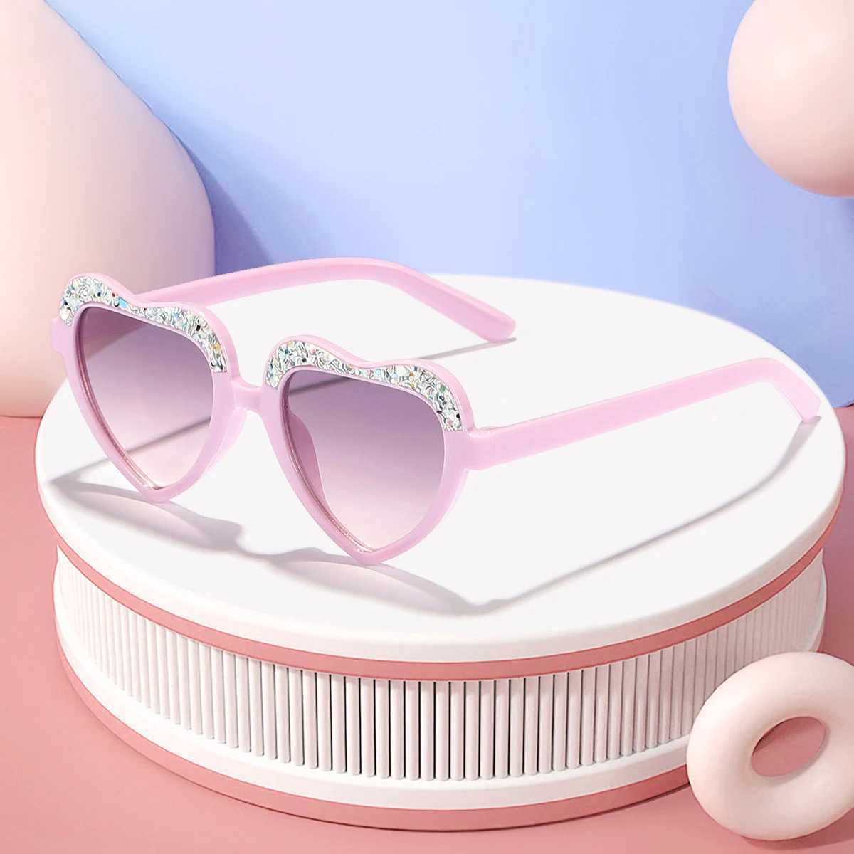 2025 Parasol extérieur garçons et filles décoration de scène personnalisée lunettes de soleil pour enfants nouveau style brillant couleur bonbon