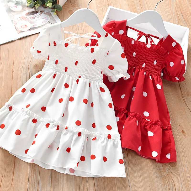 Little Girls Sweet Princess Dress Summer Polka Dot Sundress French Stylish A-line Dress For Holiday Travel Party Birthday GiftT260319-image-1098408094