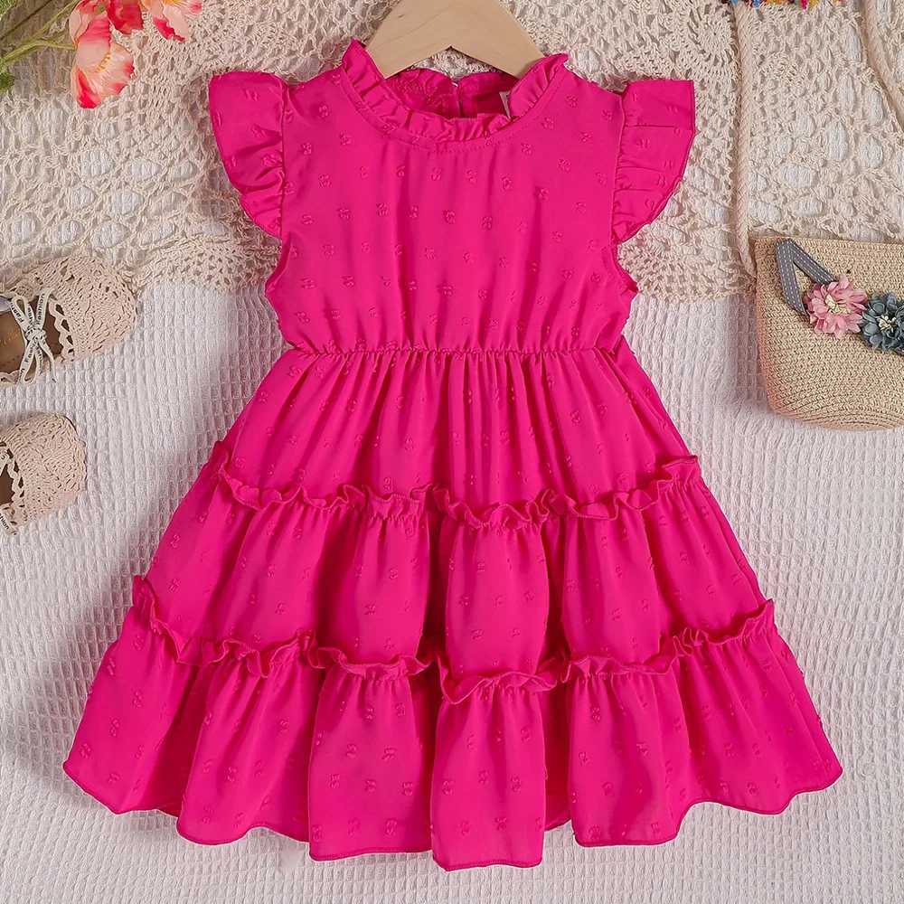 Ins Childrens Clothing Girls Summer Dress Export Summer Casual Pure Color Sleeveless DressT260319-image-1098407120