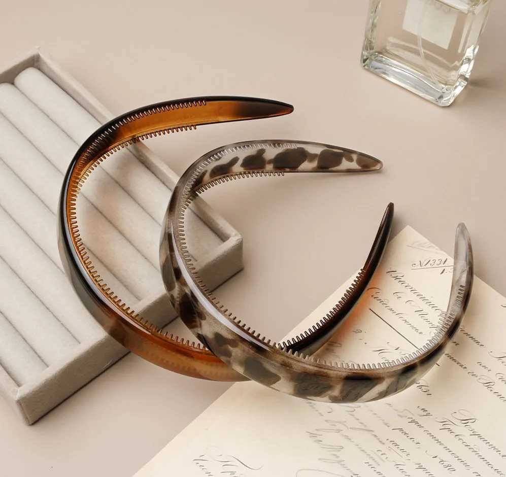 Tortoiseshell Acetate Leopard Hair Hoop For Women Non-slip Teeth Headband Retro Hair Accessories For Daily Wear H260321-image-1098450975