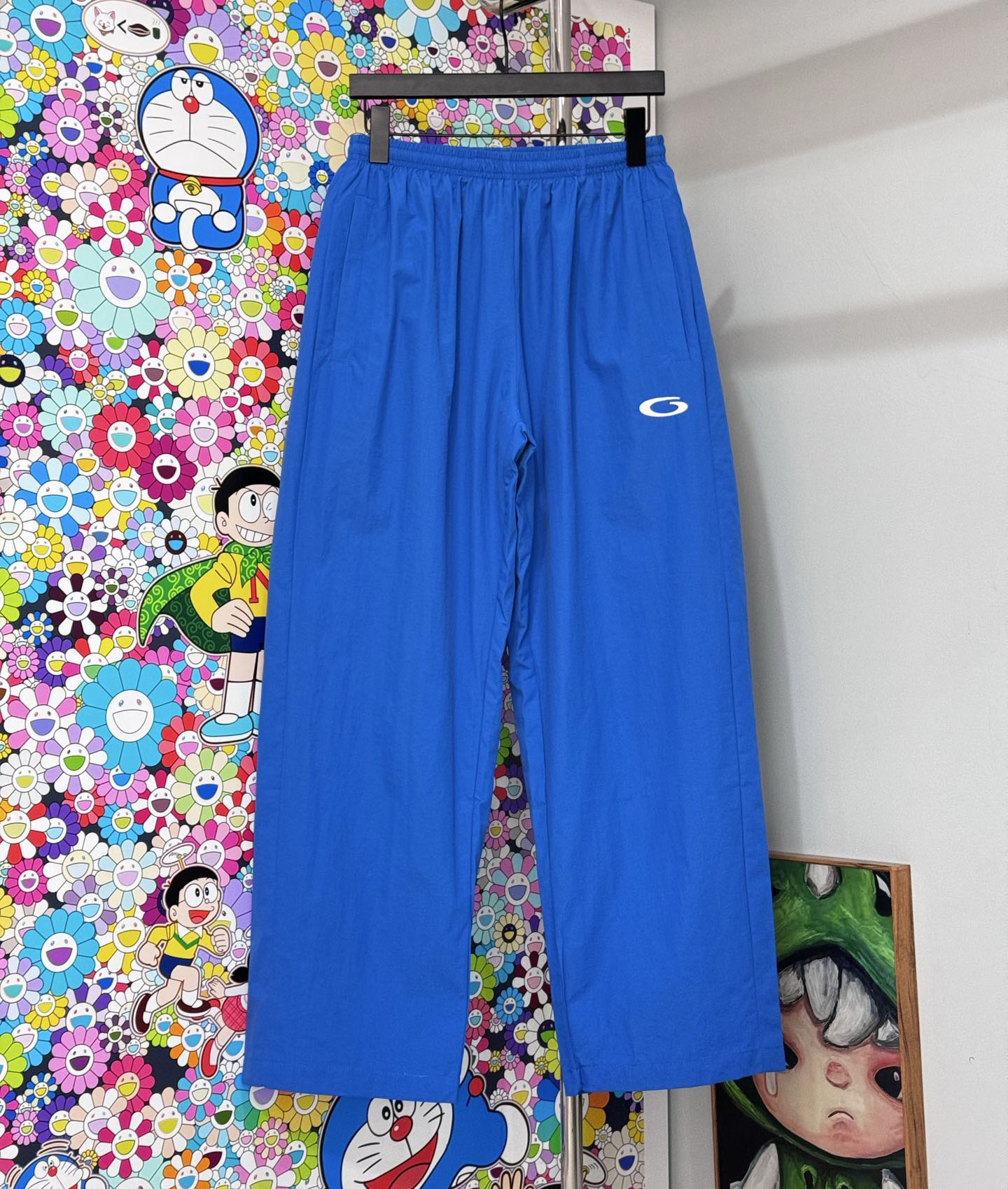 Men's Plus Size Pants Round neck embroidered and printed polar style summer wear with street pure cotton 422gg