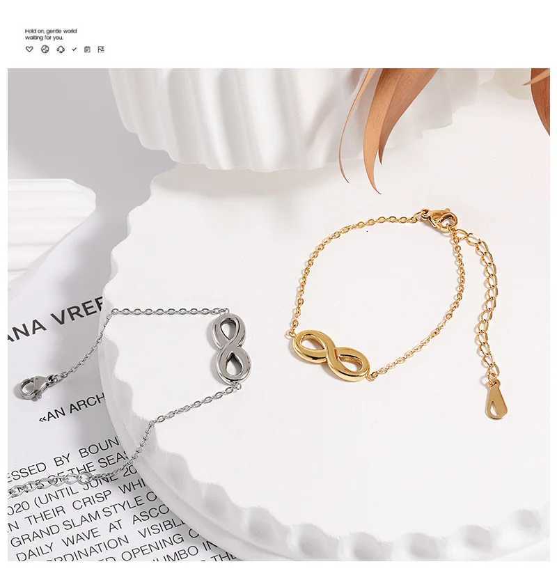 Waterproof Simple Infinity Symbol Number 8 Pendant Stainless Steel PVD Plated Charm Women Friends Fashion Jewelry Gifts H260321