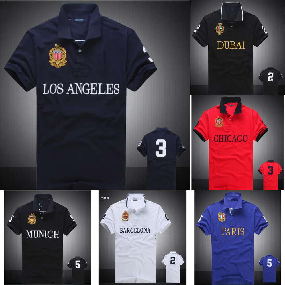 2026 Designer Men's Shirt: Big Horse Embroidery Logo Short Sleeve Polo - New Arrival Fashion Shirts for Men, Plus Size Camisa Polo