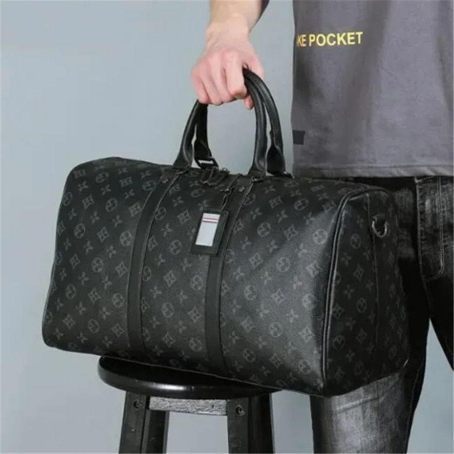 10A New 55CM Leather designer men Duffel Hobo Bags Shopping Suitcases lage Sport Outdoor Cluth Packs shoulder Travel messenger bag Totes bags Unisex