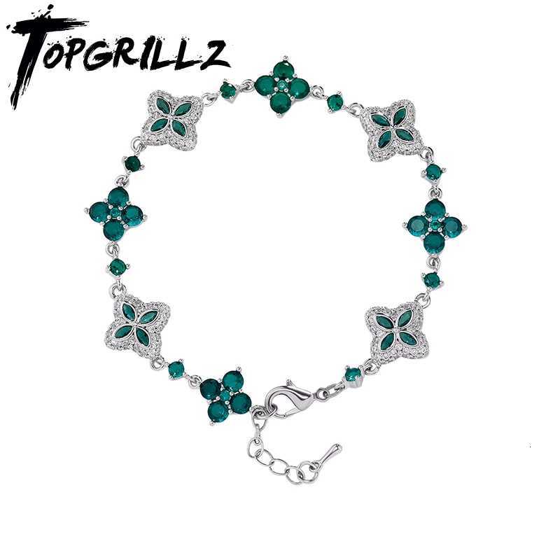 TOPGRILLZ – chaîne réglable en laiton classique glacé pour femmes, avec zircone cubique 5A, pour fête, H260321