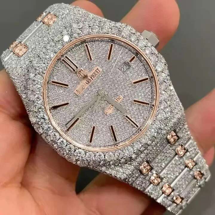 Molssanite watch VVS mossanite watch Automatic Mechanical iced out watch Women Designer MenMoissanite Pass Dia Watches moissanite watch pass dia tes