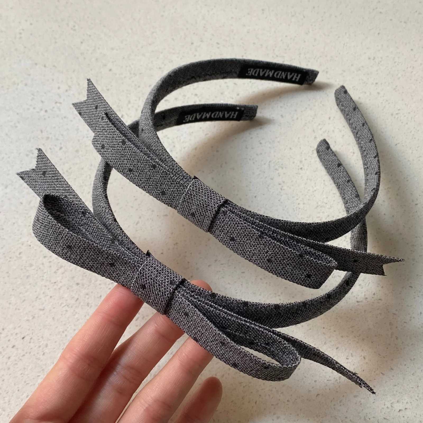 1PC Gray Fabric Headband With Tie Detail Minimalist Retro-Style Hair Accessory For Women Stylish Daily Wear Decor H260321-image-1098450849