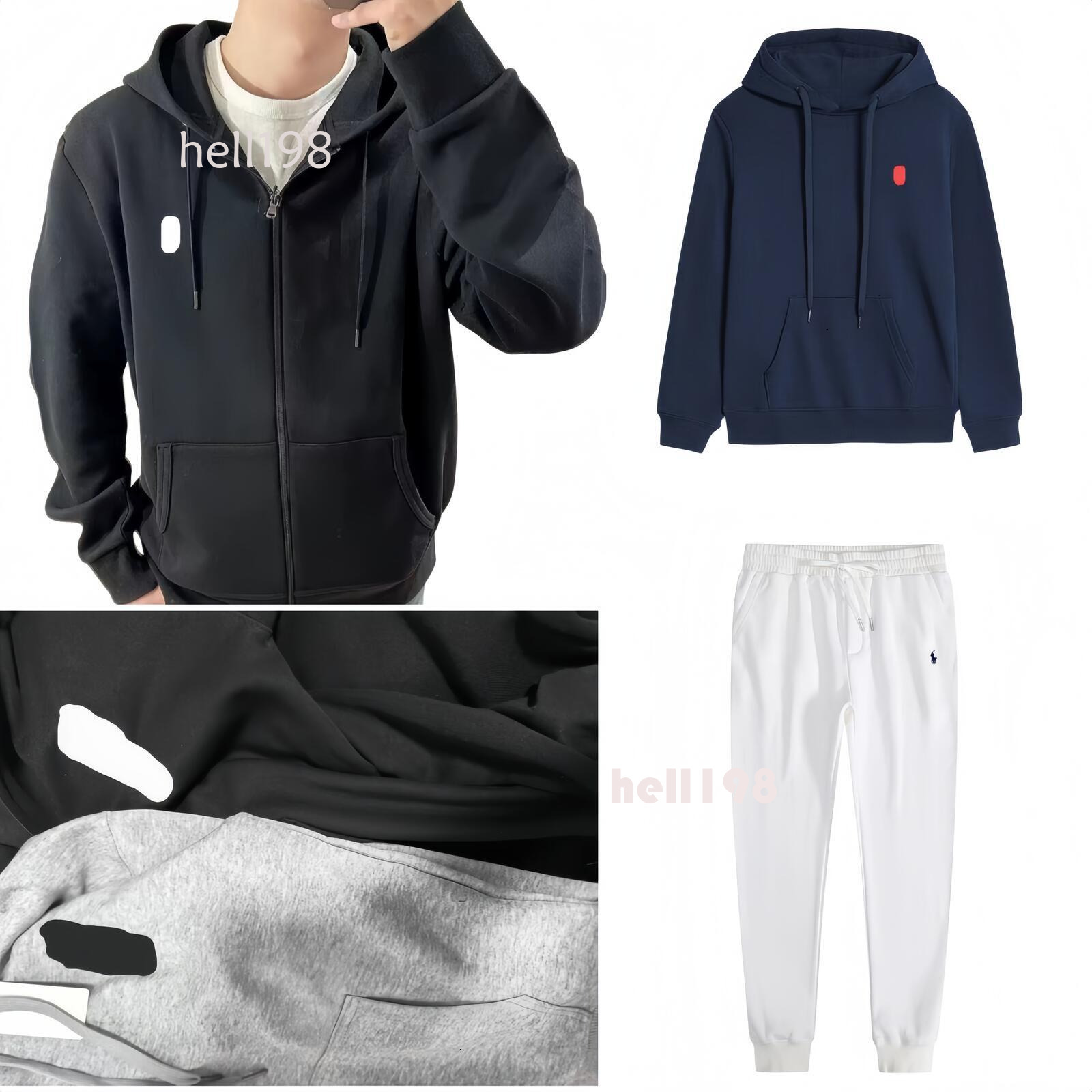 High quality polo Men Hoodies Sweatshirts Wholesale streetwear heavyweight oversized no string zip up vintage acid wash mens women heavyweight hoodi