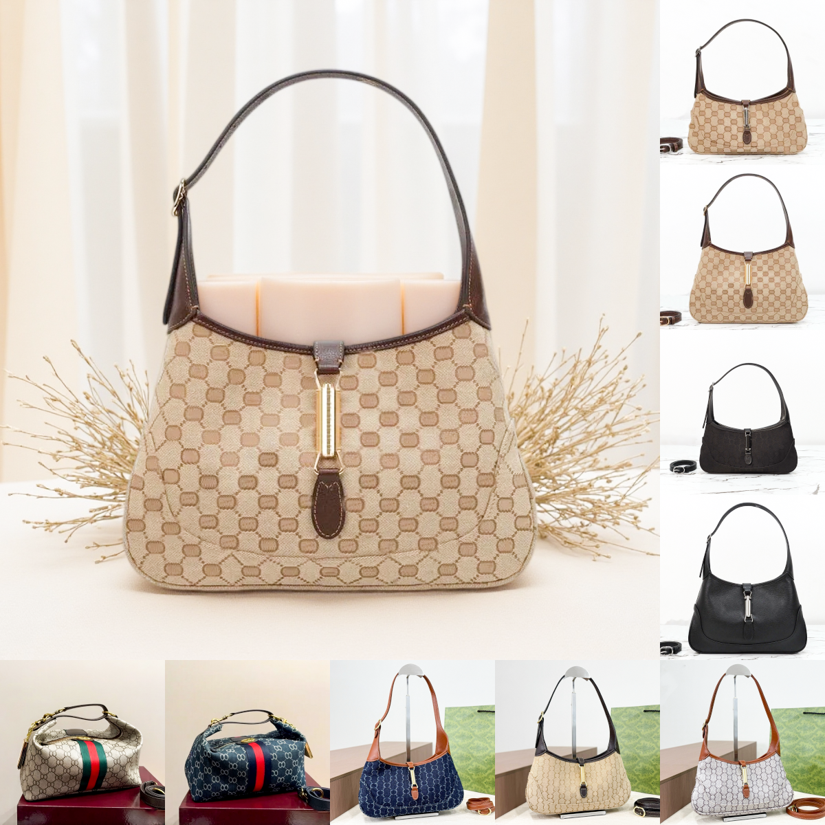 26 new Jackie 1961 hobo Designer armpit bag for Woman Crossbody cowhide Leather Luxury handbag Underarm Bag tote denim Even Clutch brand lady pochet
