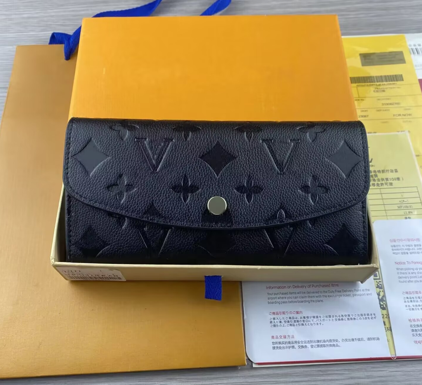 Mode hommes femmes portefeuille en cuir PU portefeuille unique portefeuilles à glissière dame dames longue classique sac à main avec carte 60017