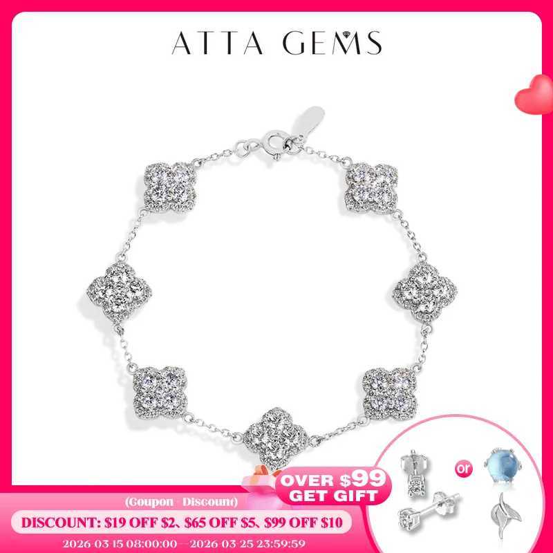ATTAGEMS Full D VVS1 Moissanite S925 Silver Yellow Gold Plated for Women Lucky Jewelry Shipping From the USA H260321