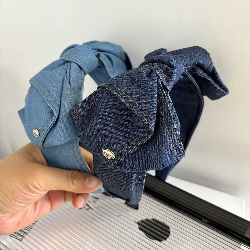 T Classy Simple Fabric Knotted Headband Wide-Brimmed Anti-Slip Bow Headband ins Light Luxury Womens Hair Accessories H260321-image-1098450749