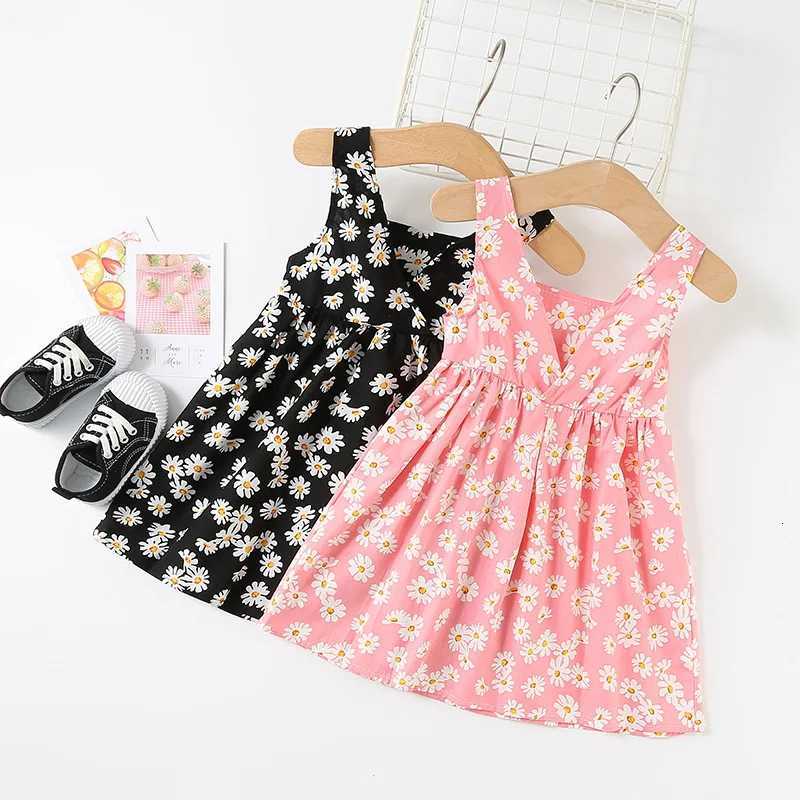 2025 Summer Kids Clothes Sweet Daisy Floral Baby Girls Sling Princess Dress 2-6Y Childrens Party Ball Pageant OutfitT260319-image-1098408751