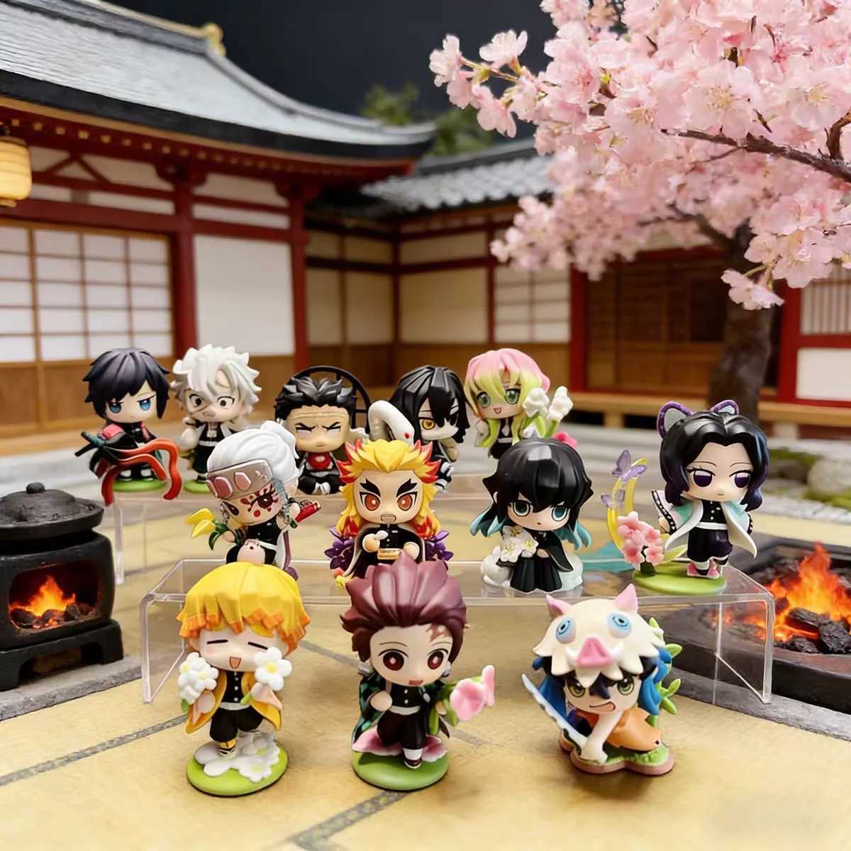 Demon Slayer Tanjiro Kamado Nezuko Anime Cartoon Figure Blind Box Creative Personalized Statue Model Ornament Surprise Gift Box D260321-image-1098415388
