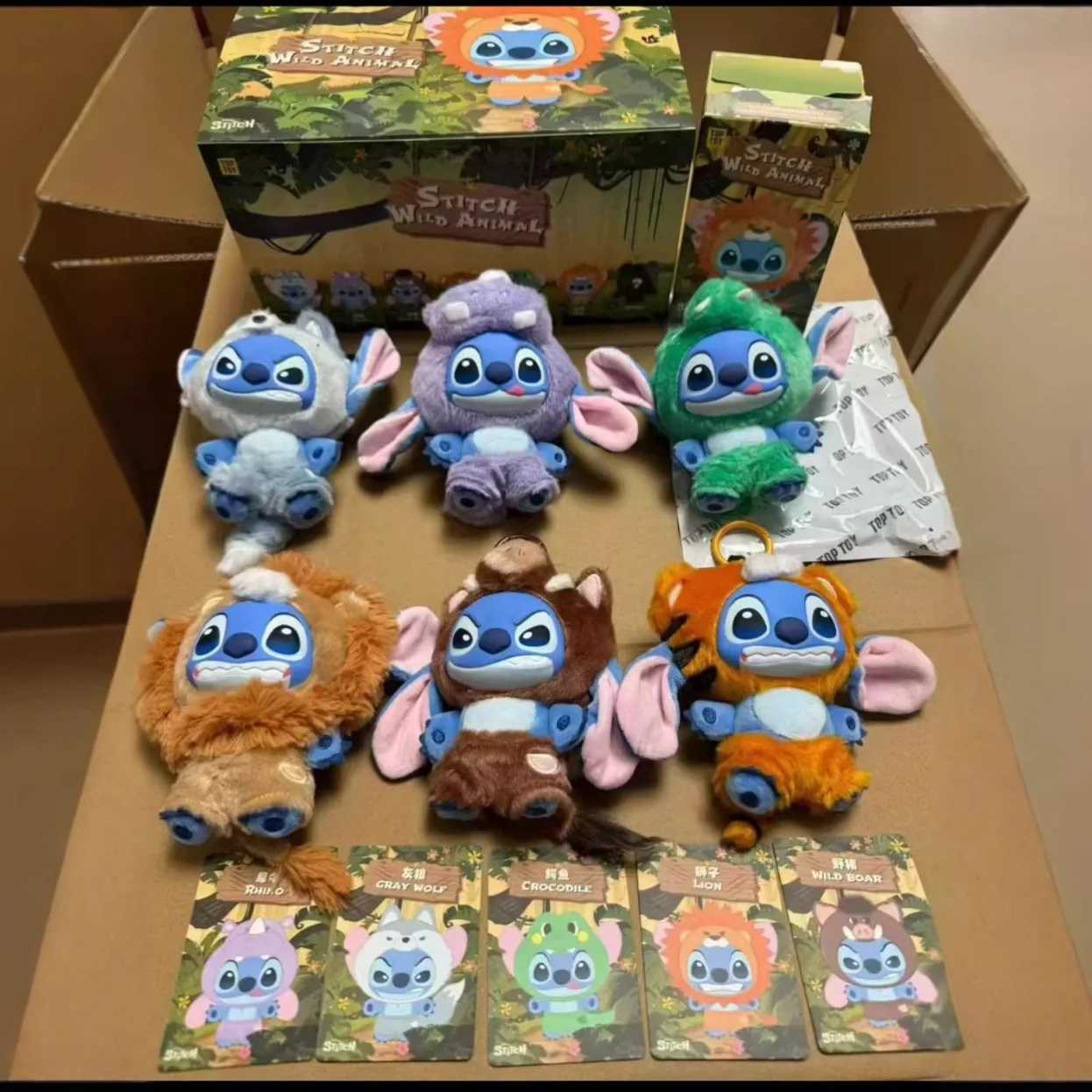 Stitch Wild Animal Series Vinyl Doll Animal Plush Toy Blind Box Collectible Desktop Ornament Backpack Charm Pendant Decor Gifts D260321-image-1098415343