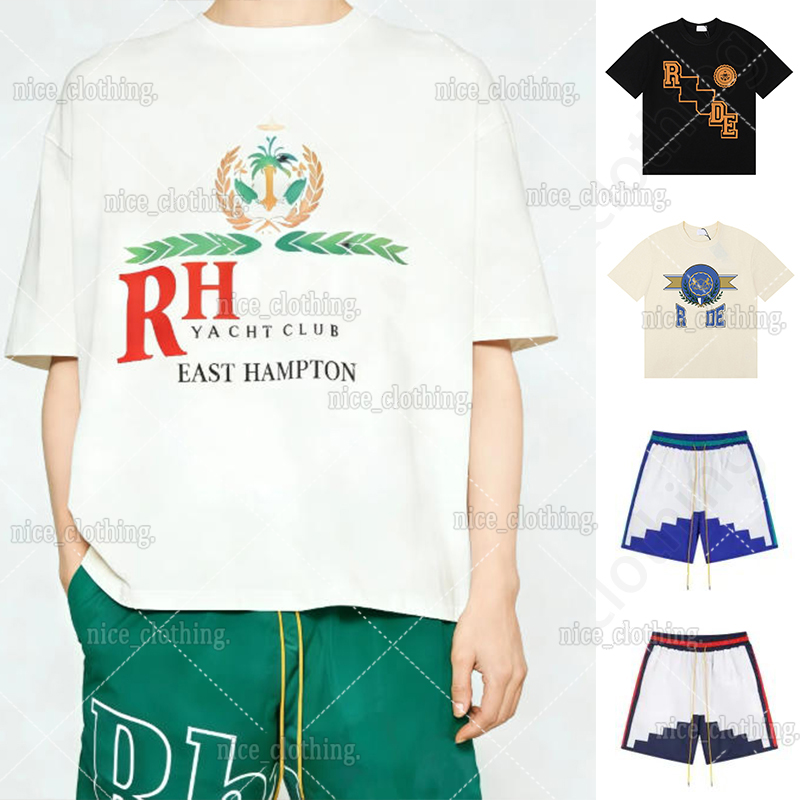 rhudelys shirt Designer T-Shirts Mens Beach shorts Womens Cotton Rhued Inspired Designer T-Shirts Quick Drying Breathable Mesh Shorts Pants for Men