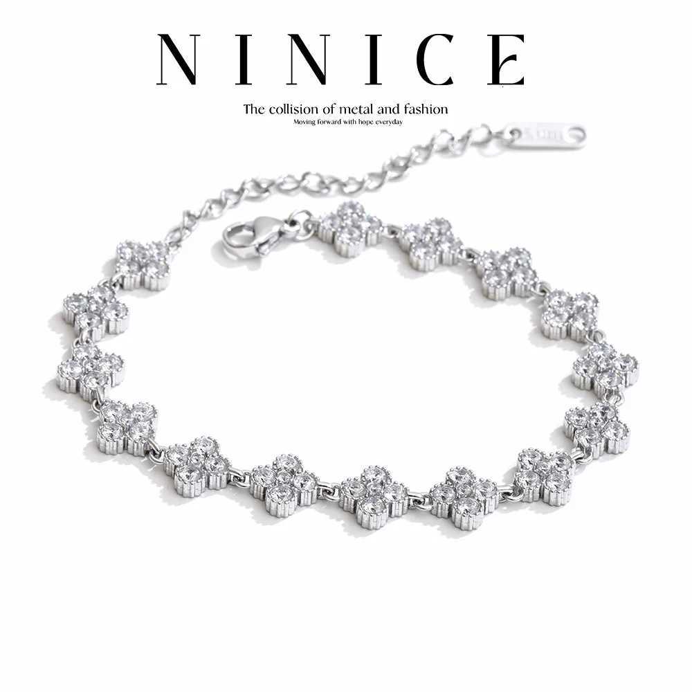NiNice 316L Stainless Steel Cubic Zirconia Exquisite Temperament Popular Fashion Simple Selection Jewelry H260321