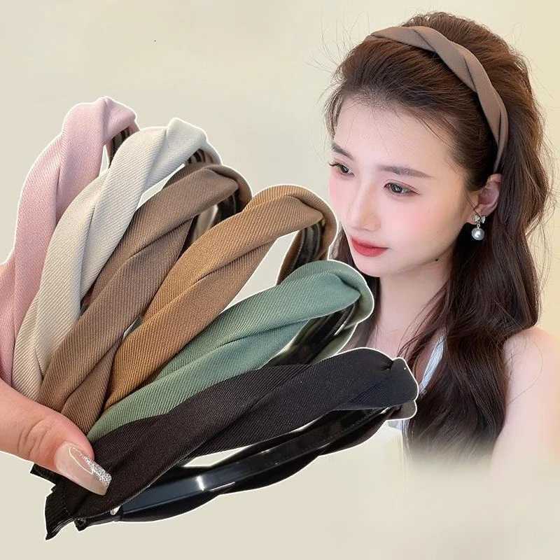 Solid Fabric Wrap Headband for Women Girls Sweet Elegant Headband Simple Hair Hoop Head Band Hair Ornament Fashion Accessories H260321-image-1098448704