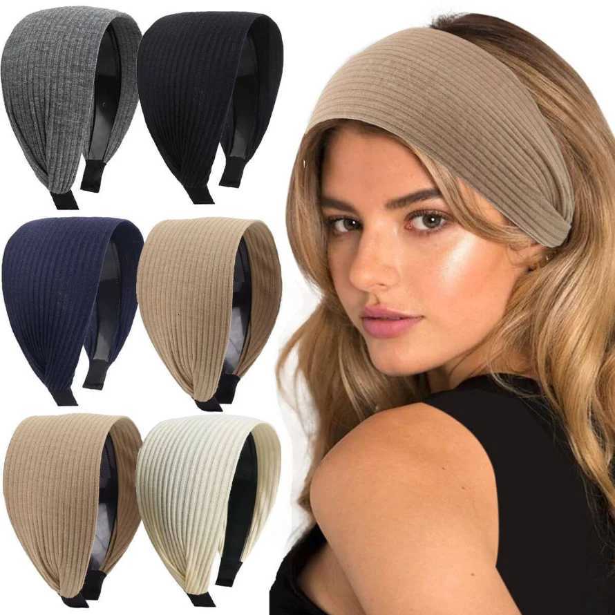 Bandeau antidérapant à larges bords pour femmes cheveux courts couverture de pince à cheveux simple cheveux gris mode tempérament cheveux pressan