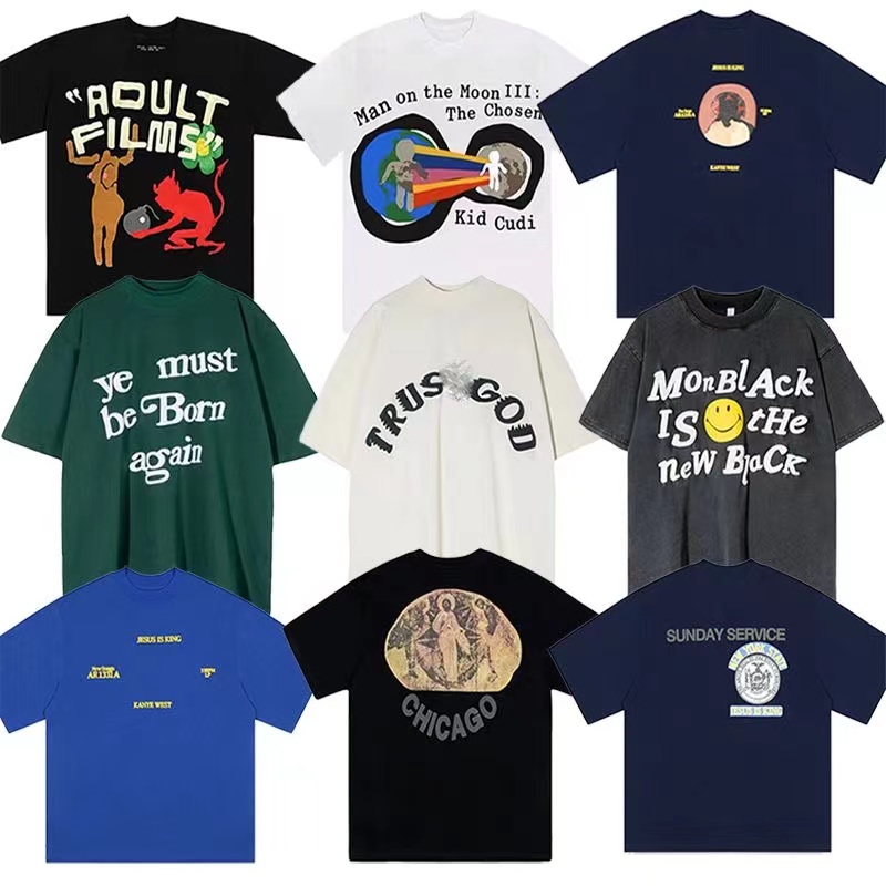 Chemise Cpfmt hommes femmes CPFM Kan yeye Mustabe né aain McDonald's T-shirts à manches courtes imprimés en mousse co-marquée pour hommes et femm
