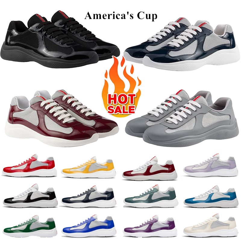 Designer Coppa americana Scarpe casual basse blu scuro da uomo Sneakers Scarpe da ginnastica di lusso Sneaker americana Tessuto in gomma Scarpe como