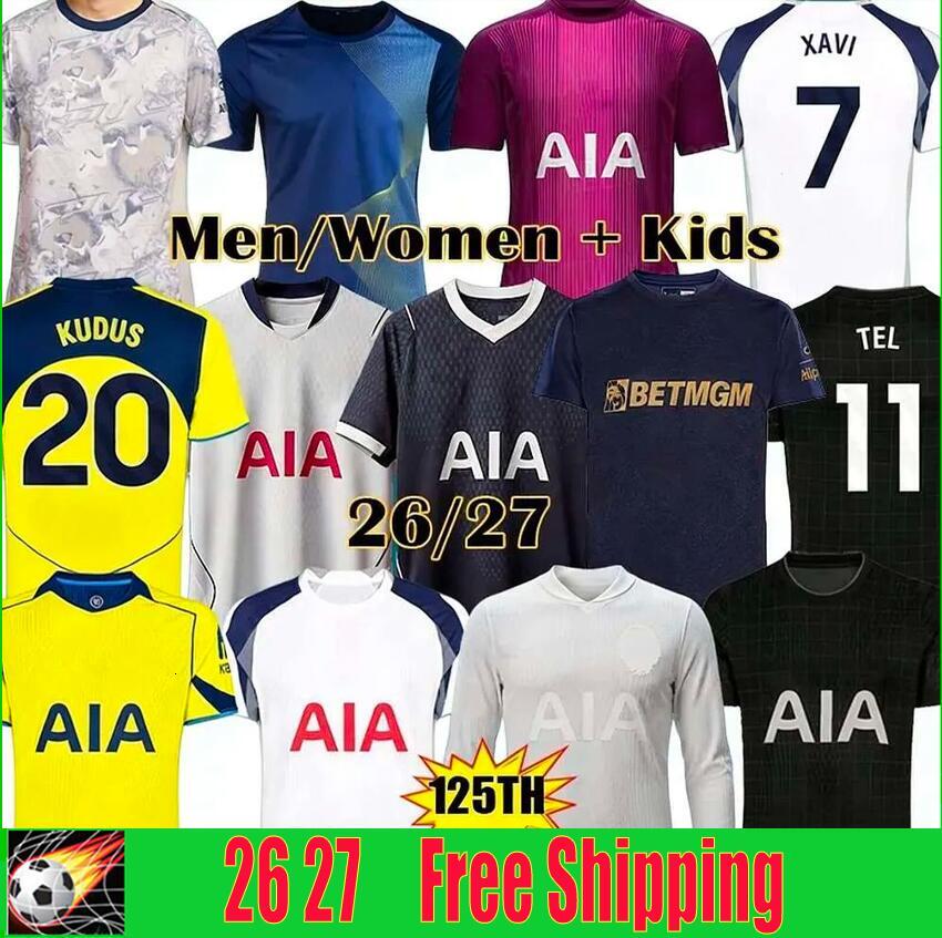 Tottenham 2026 Jersey Shirt 26 27 SON 7 MADDISON 10 KULUSEVSKI 21 ROMERO 17 VAN DE VEN 37 maillots de football Home Away Football Kit Livraison g