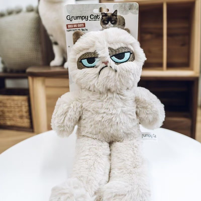 Unhappy cat plush toy doll funny smelly face cat doll sleeping doll birthday gift men and women-image-1098689015