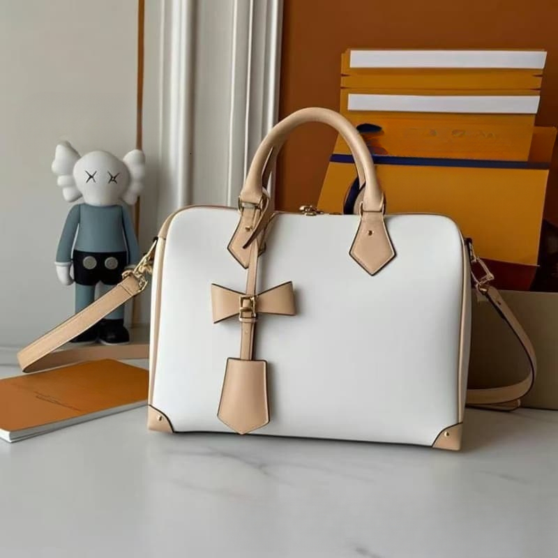 À la mode Speedy25 oreiller classique Vintage en cuir portable simple épaule diagonale croix femmes arc grande capacité maman sac