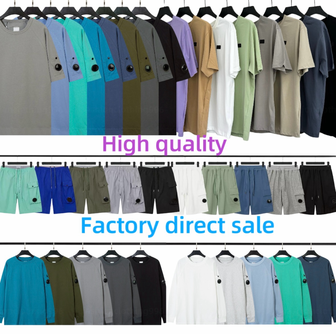 5A Designer T shirts Men t shirt shorts sets tshirts for men tshirt Button pocket design high quality cotton crewneck Long sleeve short sleeve men d