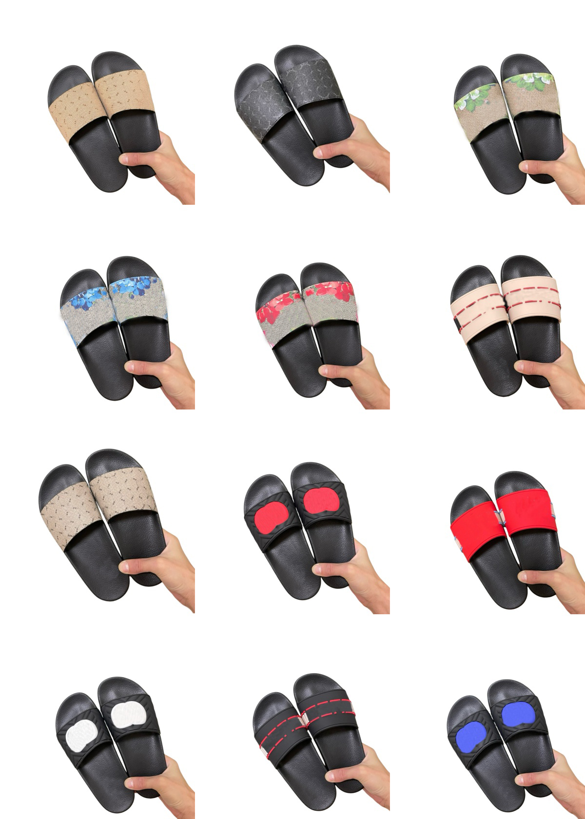 Men's Women's Rubber Designer Slippers Shoes Summer Beach Outdoor Cool Slipper Solid color Wide Slides Lady Household Slide Flat Flip Flop