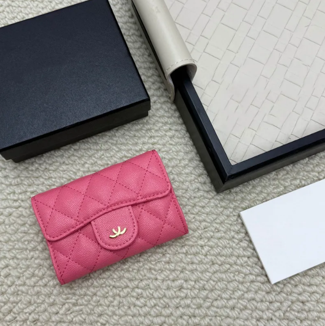 wallet designer cardholder luxury Leather mini purse Diamond pattern design decorative New Shopping Fannypack Storage cards pink Clutch