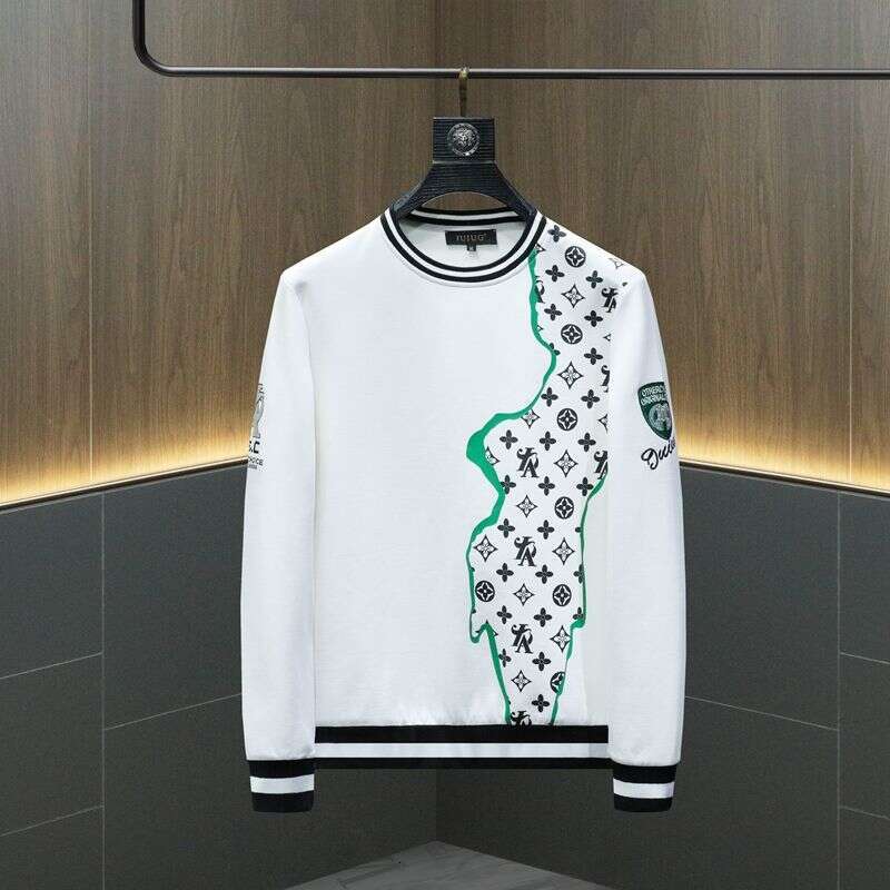 New DesignPrinted Men 's Pullover Sweatshirt With Lettering, New Autumn And Winter Casual Stylish Slim-Fit Trendy Round-Neck Long-Sleeve Versat