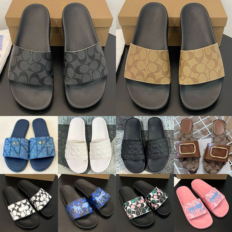 Designer Slipper Flat Scuffs sandals Calfskin Cosy Slipper Mules Denim Letter Printing Mens Comfort Casual Shoes Roman sandals summer beach flip-flo