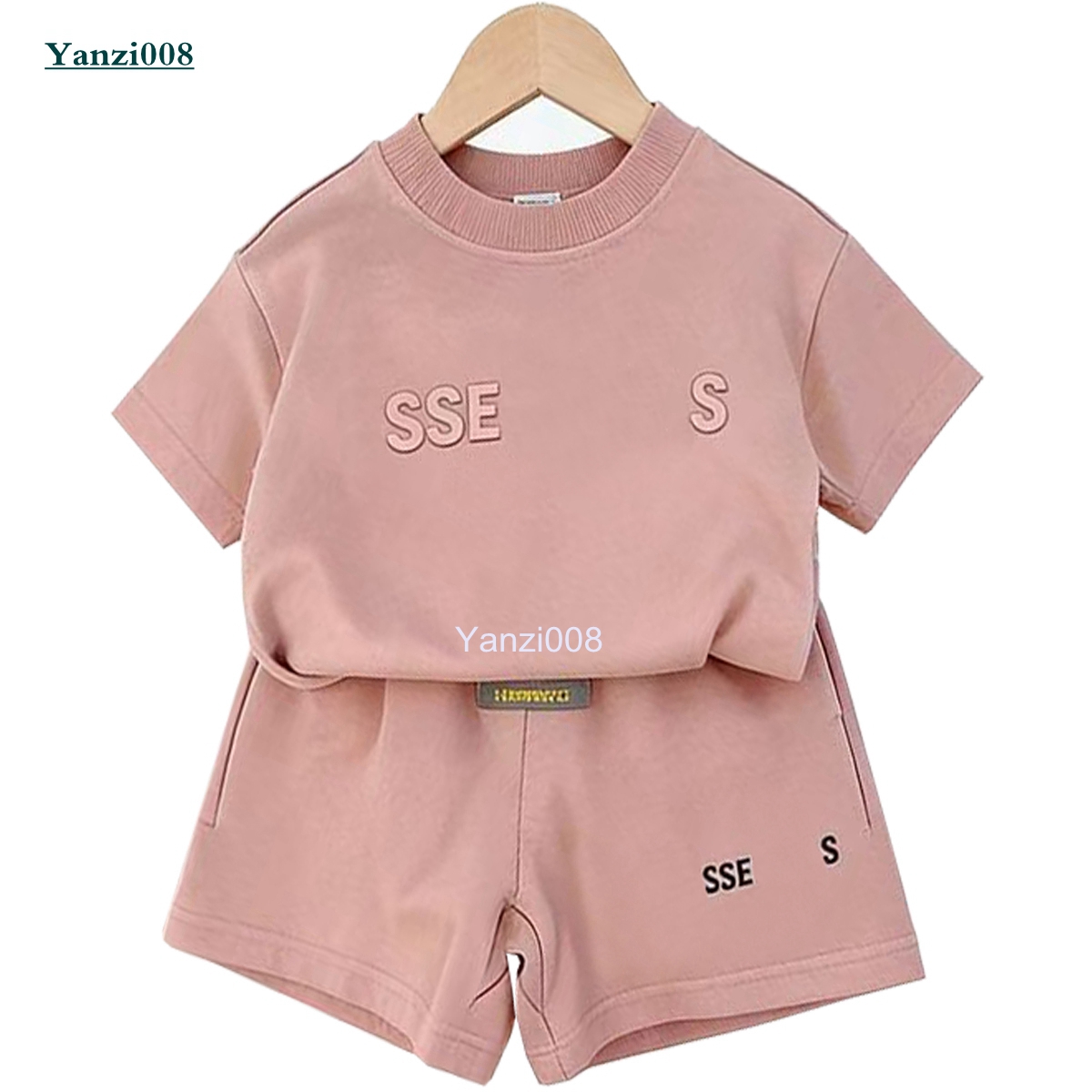 Summer New Brand Kids Designer Clothes Boys Sets Childrens Shorts 2Pcs/Set 100% Cotton Fashion Short T-shirt Boys Girls Clothes Set Half Sleeved-image-1101132317