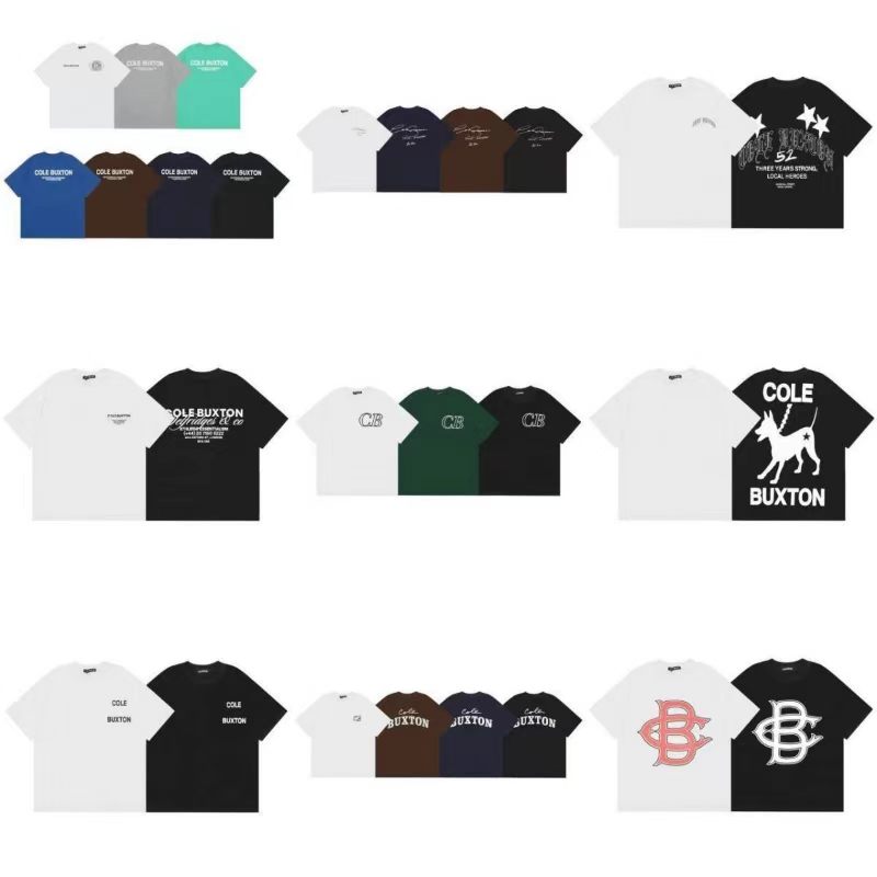 designer Cole t shirts shorts for men shorts women Green Gray White Black T Shirt Men Women High Quality Classic Slogan Print Top Tee With Tag good