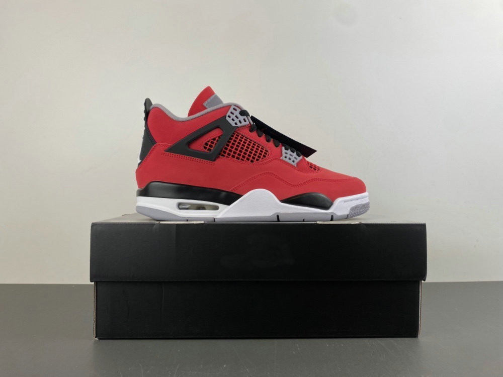 4s Toro Bravo Men's High Top Red Black White Suede Basketball Sneakers Breathable Mesh Air Cushion Non-Slip Casual 4s Bred Women kids Athletic