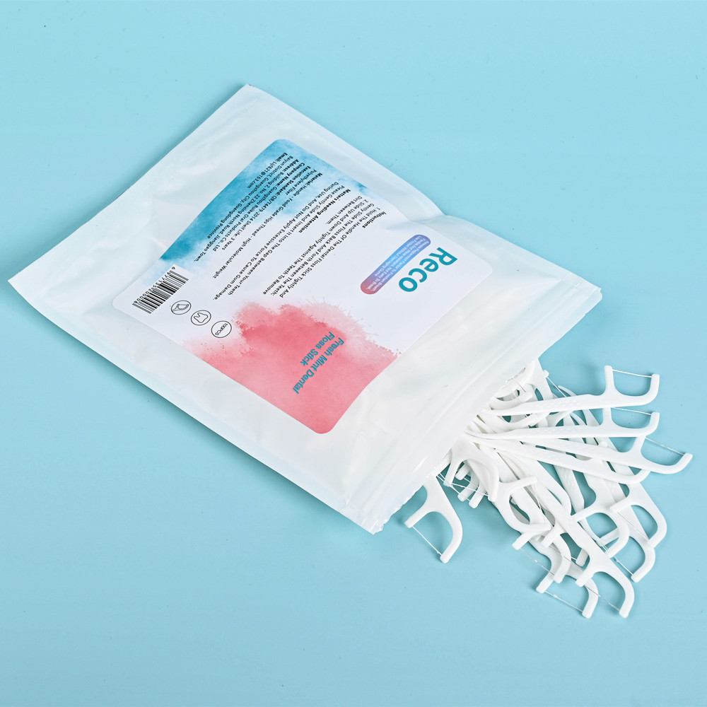 100Mint-Flavored Dental Floss Picks Portable Oral Care for Adults Toothpicks Dental Floss Interdental Hooks Packaged in a Bag Elasticity-Maintain-image-1098731853