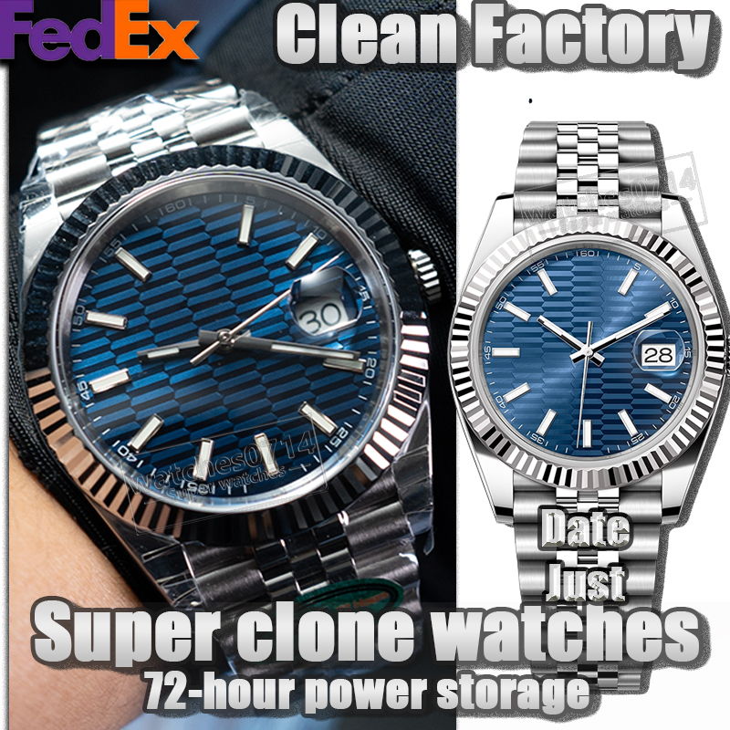 Mens Watch Designer Watches Men Super Clone Watches Clean Factory Bule Checkered pattern 41MM Cal.3235 Mechanical Movement 904L Sapphire Waterproof